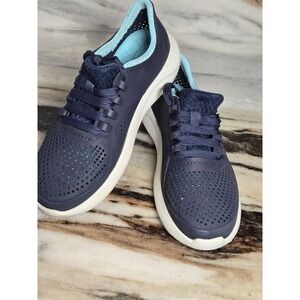 Crocs Literide 360 Pacer Navy Blue Sneakers Womens Size 5 205234 Walking Shoes